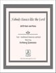 NOBODY KNOWS LIKE THE LORD SATB choral sheet music cover